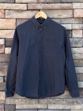 Everlane Uniform Long Sleeve Button-Up Shirt – Men’s Small – Charcoal Gray